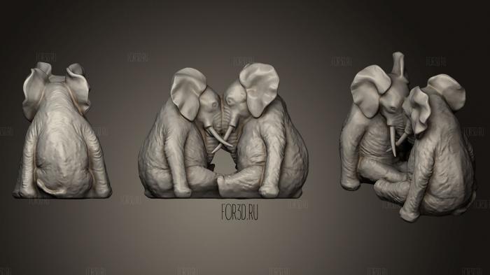 Любовь Слонов 3d stl модель для ЧПУ